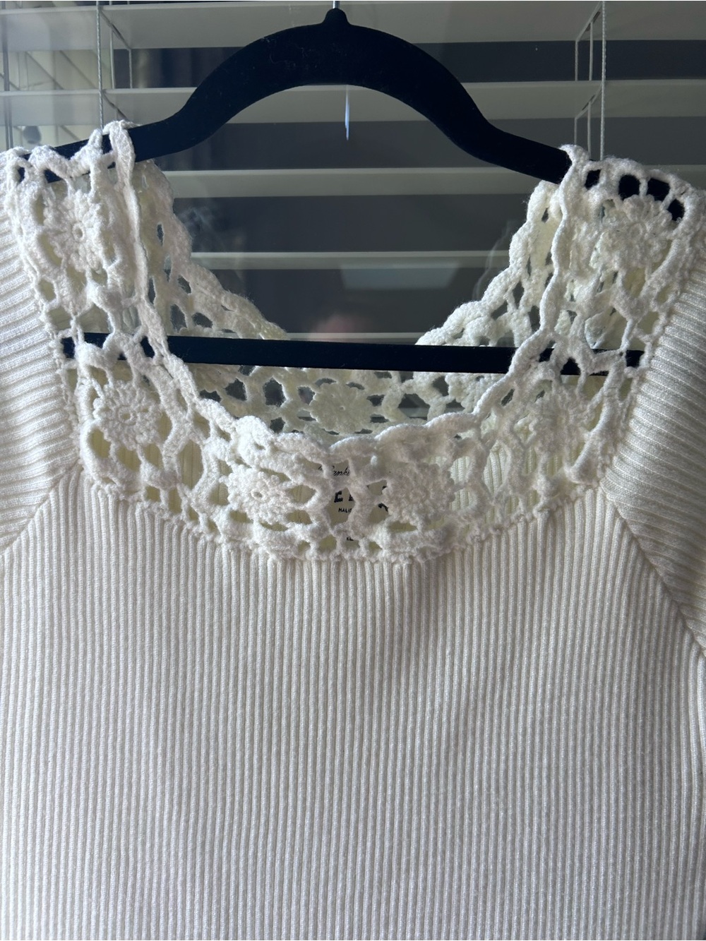 Frankies Bikinis x Bella Hadid Libra Ivory Crochet Drop Waist Sweater Dress. XL - Picture 7 of 9